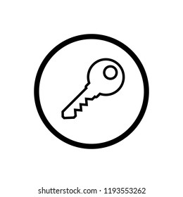 Key icon. Key vector icon