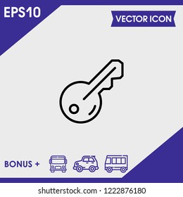 Key icon vector