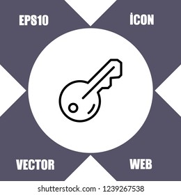Key icon vector