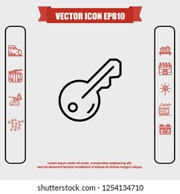 Key icon vector