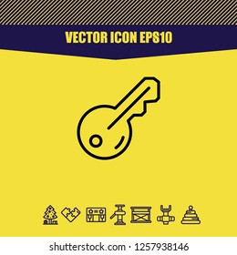 Key icon vector