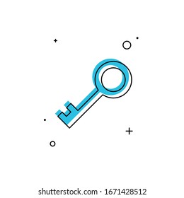 Key icon. Key vector icon