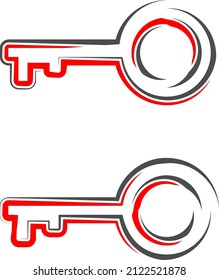 Schlüsselsymbol, Vektorgrafik-Illustration