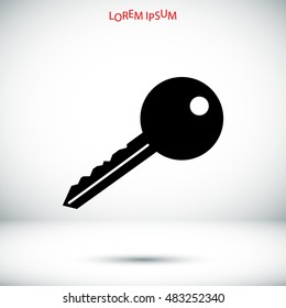 key icon, vector best flat icon, EPS