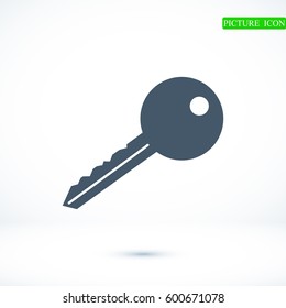 key icon, vector best flat icon, EPS