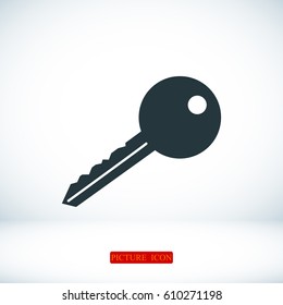 key icon, vector best flat icon, EPS