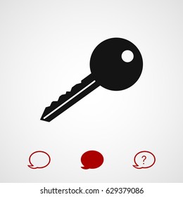 key icon, vector best flat icon, EPS