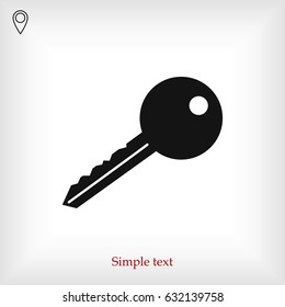 key icon, vector best flat icon, EPS