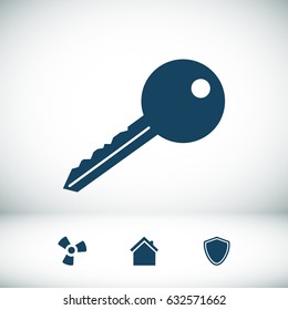 key icon, vector best flat icon, EPS