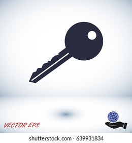 key icon, vector best flat icon, EPS