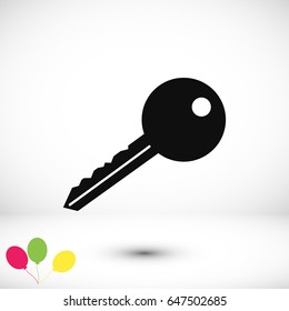 key icon, vector best flat icon, EPS