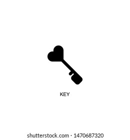 key icon vector black design