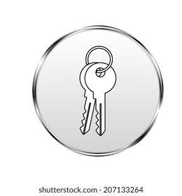 Key icon - vector button
