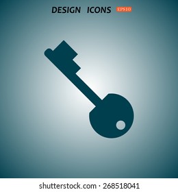 key. icon. vector design