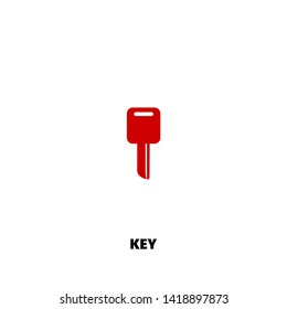 key icon. key vector design. sign design. red color