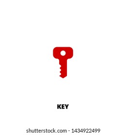 key icon. key vector design. sign design. red color