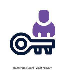 ícone de chave. vetor ícone de tom duplo para o seu site, móvel, apresentação e design de logotipo.