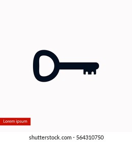 Key Icon vector, flat design best vector icon