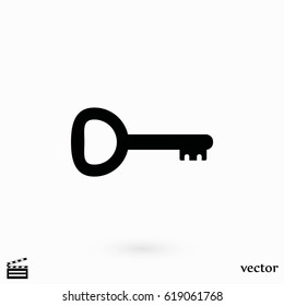 Key Icon vector, flat design best vector icon