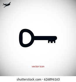 Key Icon vector, flat design best vector icon