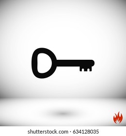 Key Icon vector, flat design best vector icon