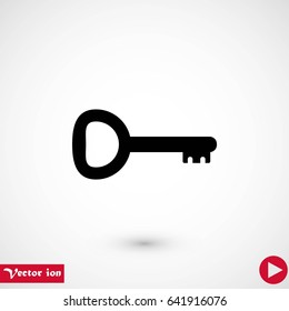 Key Icon vector, flat design best vector icon