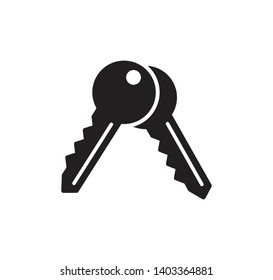 Key icon vector flat style logo template