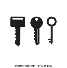 Key icon vector flat style logo template