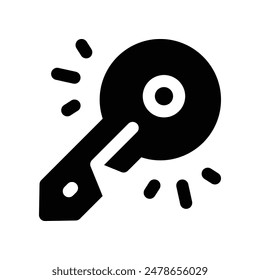 key icon. vector glyph icon for your website, mobile, presentation, and logo design.