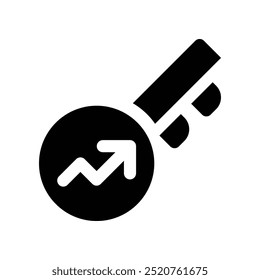 key icon. vector glyph icon for your website, mobile, presentation, and logo design.