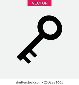 Key icon vector, Vector graphic simple flat illustration for web and app on white background..eps