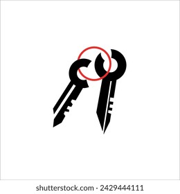 Key icon vector graphics illustration.