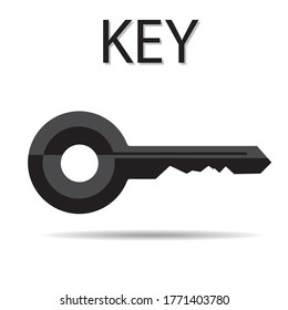 Key icon vector. Key for home, garage, cottage, car and so on. Lock or unlock sign. Vector. Isolated on a white background.