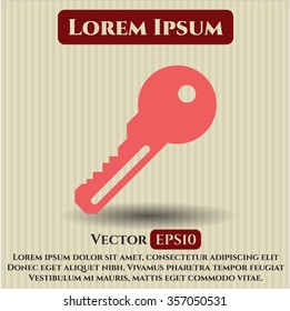 Key icon vector illustration