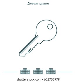 Key Icon. vector illustration   