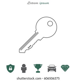 Key Icon. vector illustration   