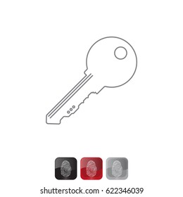 Key Icon. vector illustration   