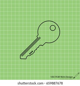 Key Icon. vector illustration   