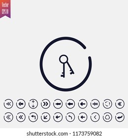 key icon vector illustration .arrow icons set