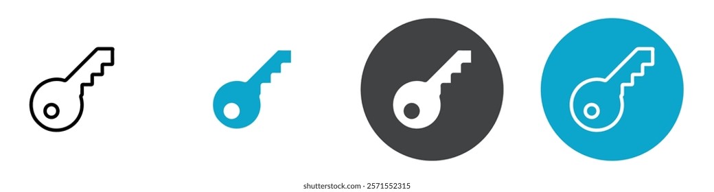 key icon Vector illustration in black