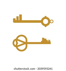 Key icon vector illustration design template