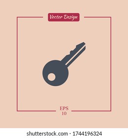 key icon. Vector illustration EPS 10.