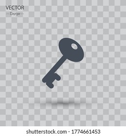 icono de la tecla. Ilustración del vector EPS 10.