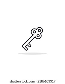 ilustración del vector de icono de clave, eps 10