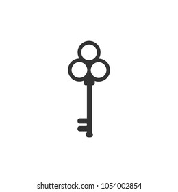 Key icon. Vector illustration, flat design.