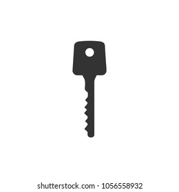Key icon. Vector illustration, flat design.