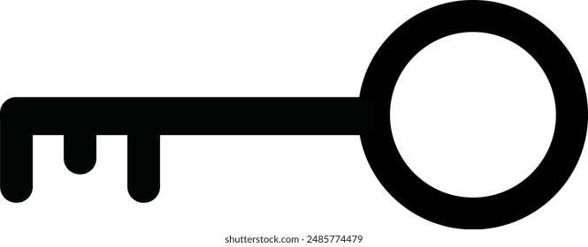 Key icon, vector illustration. Flat design style. vector key icon illustration isolated on white background, key icon Eps10.