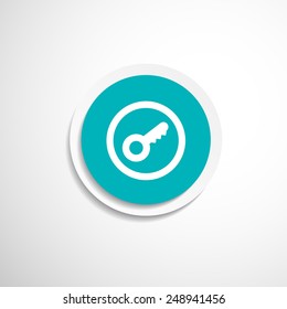 Key icon vector illustration. Flat design style lock