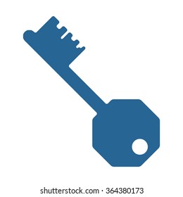 key. icon, vector illustration. Flat design style