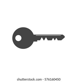 Key Icon Vector Illustration In Flat Style Isolated On White Background. Unlock Symbol For Web Site Design, Logo, App, Ui.